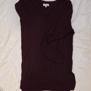 Lucky Brand Women's V-Neck Sweater in Dark Purple